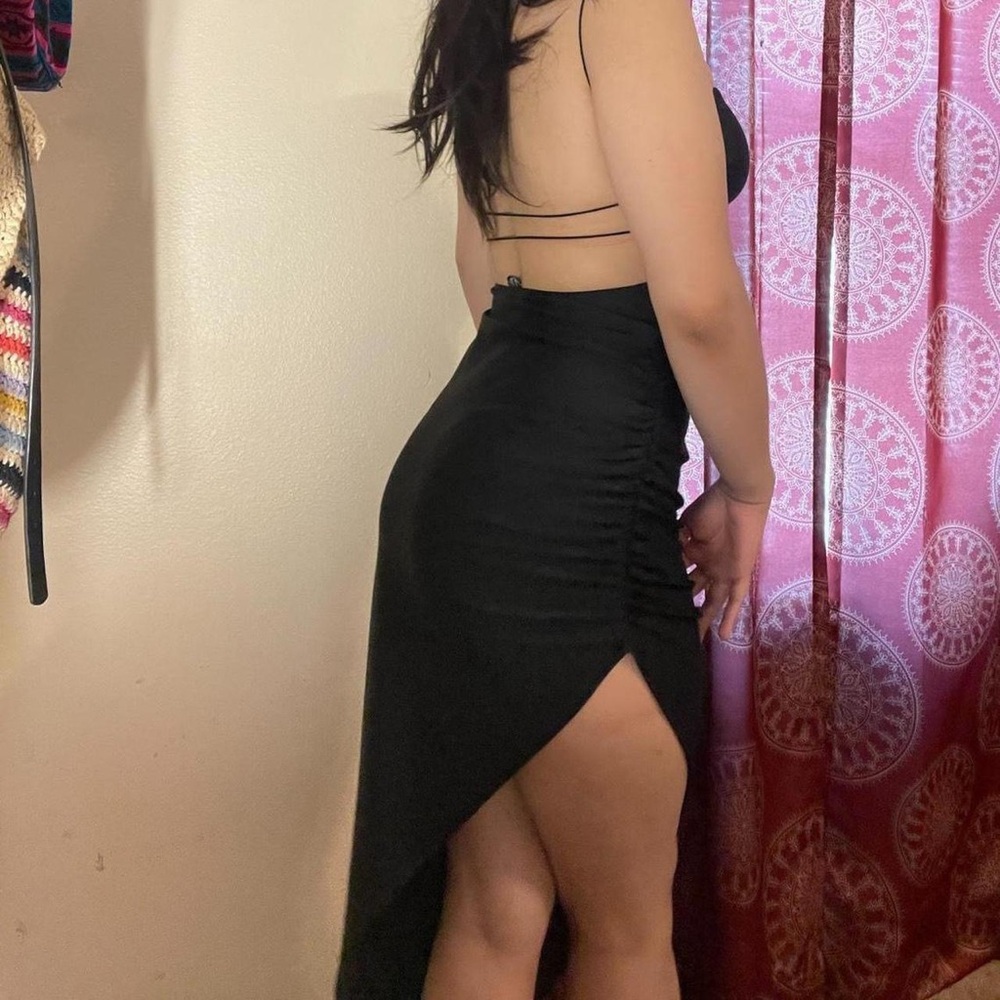 Windsor black slit dress - Picture 1 of 6